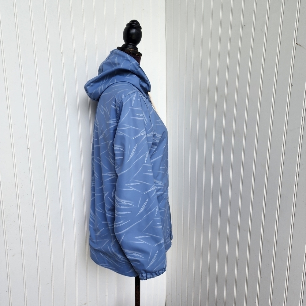 NWOT Weatherproof Vintage Women's Jacket Windbreaker Raincoat Hooded Blue M - Picture 4 of 12